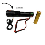 Linterna LED T180 con 3 modos, zoom e indicador digital de batería — imagen 3 de 3