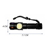 Linterna LED compacta con 5 modos, luz COB lateral e imán integrado — imagen 4 de 4