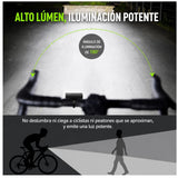 Barra LED de 180 grados para bicicleta con pantalla digital de batería — imagen 4 de 6