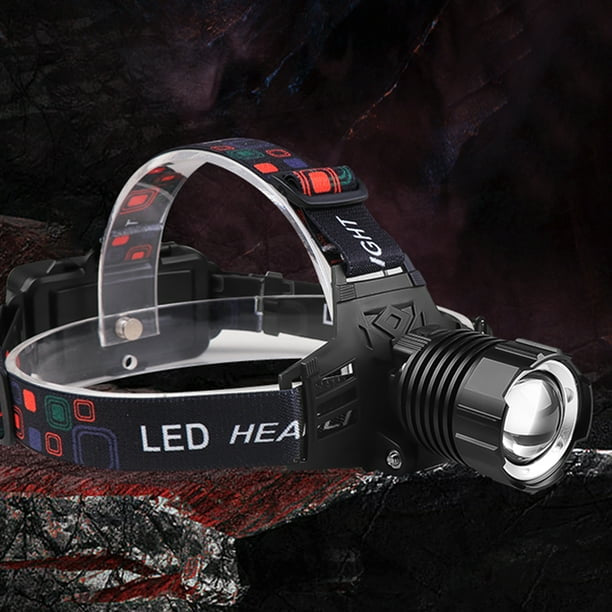 Linterna frontal LED de alta potencia con resistencia al agua IPX4