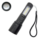 Linterna LED con efecto patrulla, zoom ajustable y 6 modos de luz — imagen 1 de 4