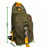 Pechera táctica cruzada impermeable verde con broche de seguridad — imagen 4 de 5