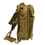 Mochila sling militar EDC caqui de 6.55 litros con sistema MOLLE — imagen 4 de 7