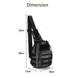 Mochila sling militar EDC caqui de 6.55 litros con sistema MOLLE — imagen 6 de 7