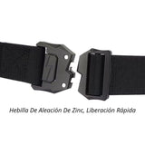 Cinturón táctico de nylon con hebilla de liberación rápida de una mano — imagen 2 de 3