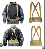 Arnés de soporte ajustable para fajilla táctica en negro y verde militar — imagen 7 de 7