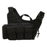 Mochila táctica cruzada con sistema molle en negro o caqui — imagen 1 de 4