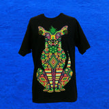 Playera neón luz negra con estampado en relieve de ajolote — imagen 5 de 6