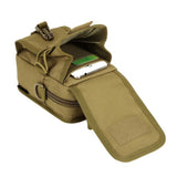 Mochila pequeña cruzada con sistema molle en color caqui — imagen 5 de 6