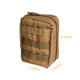 Bolsa botiquín táctico con sistema molle en color caqui — imagen 3 de 5