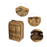 Bolsa botiquín táctico con sistema molle en color caqui — imagen 4 de 5