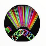 Tubo con 100 pulseras luminosas neón para fiestas y eventos — imagen 2 de 2
