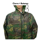 Impermeable camuflado táctico con capucha y funda de transporte — imagen 6 de 6