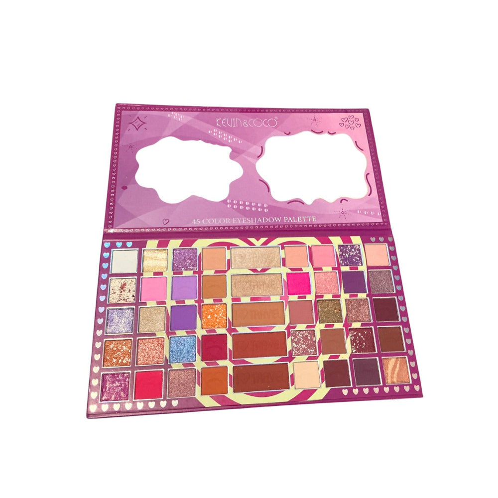 Paleta de sombras de maquillaje con 45 colores