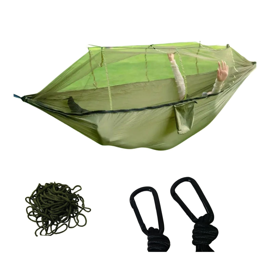 Hamaca con mosquitero integrado para descansar en camping