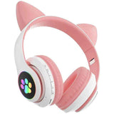 Audifonos Bluetooth Manos Libres Con Led Gato Kawaii