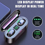 Audífonos Inalámbricos Bluetooth Manos Libres 5.0 F9 Fralugio control de volumen Power bank.
