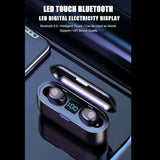 Audífonos Inalámbricos Bluetooth Manos Libres 5.0 F9 Fralugio control de volumen Power bank.