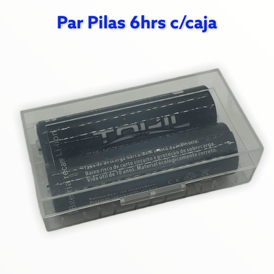 Baterías Litio 18650 6 Horas Set de 2 Piezas - Gadgets y Tecnología en Fralugio México