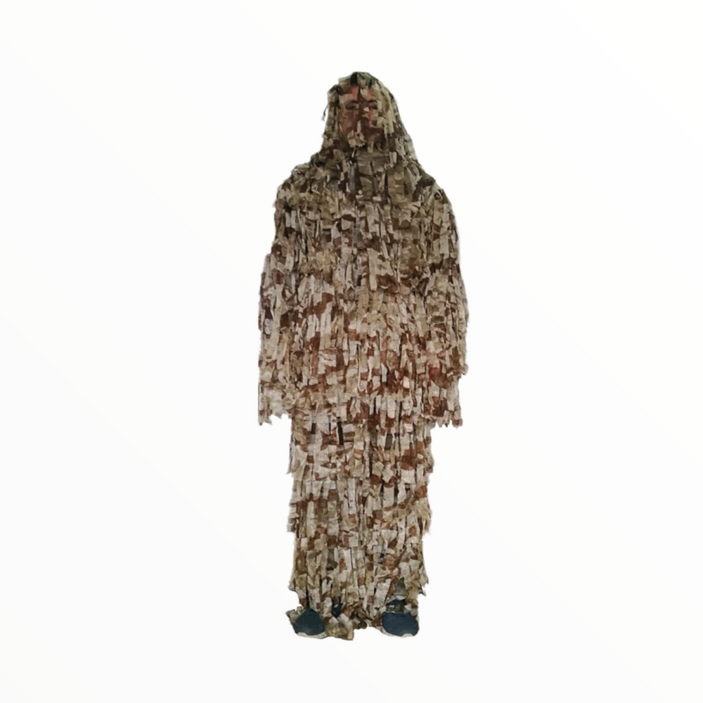 Traje camuflaje de tiras súper ligero en color verde camuflaje