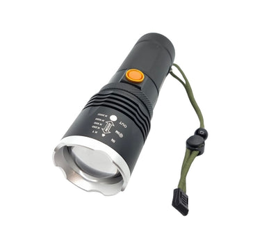 Lámpara LED T9 con función power bank, zoom e indicador de nivel de carga