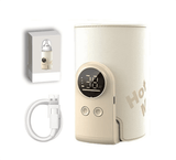 Calentador de biberones portátil con control inteligente de temperatura y pantalla con luz Nocturna, calentador para Viajes 8000 mAh.