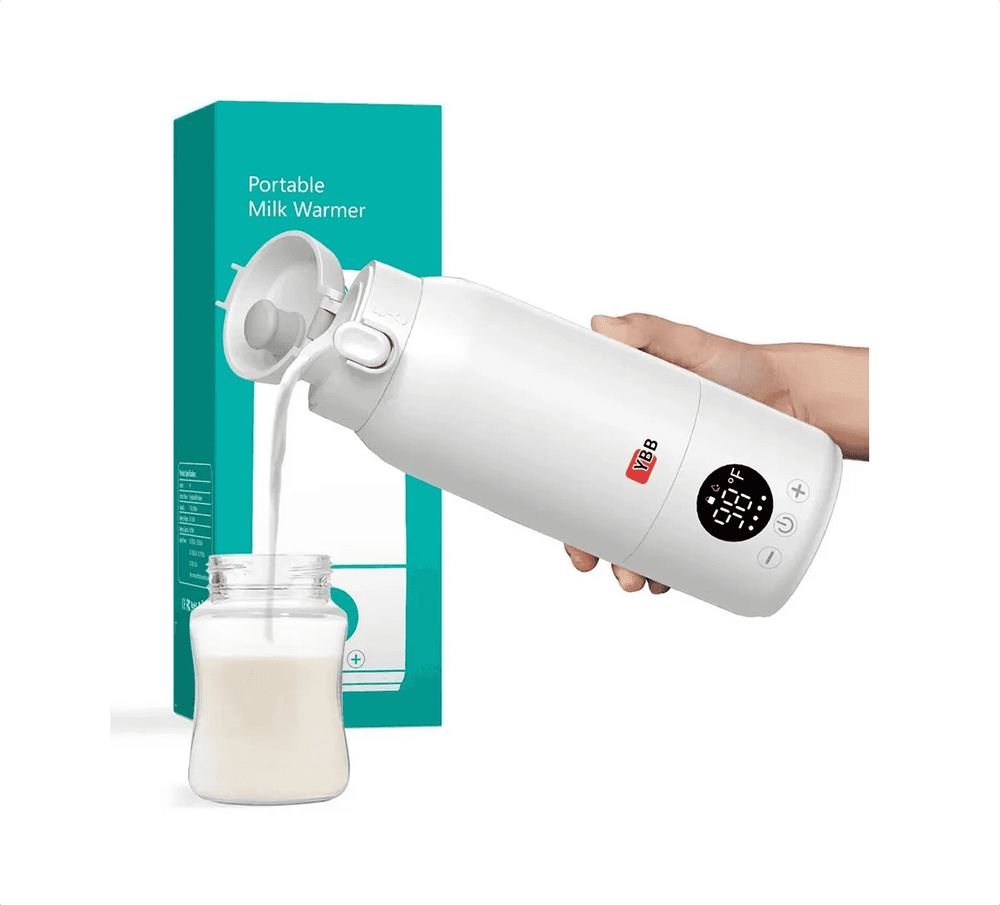 Calentador portátil de biberones y agua 480ml, control inteligente de temperatura, batería de larga duración.