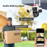 Cámara de seguridad exterior Wifi con Alarma Multiple Video.