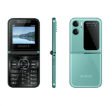 Celular Plegable Y2000 Dual Sim Bluetooth TURQUESA