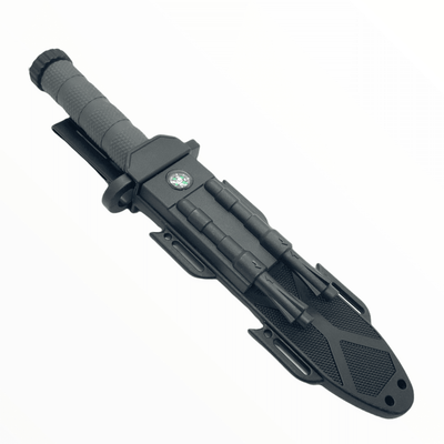 Cuchillo Largo con Pedernal, Brújula y Funda - Gadgets y Tecnología en Fralugio México