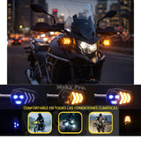 Direccionales LED Secuencial Azul/Ámbar para Moto - Gadgets y Tecnología en Fralugio México — imagen 2 de 4