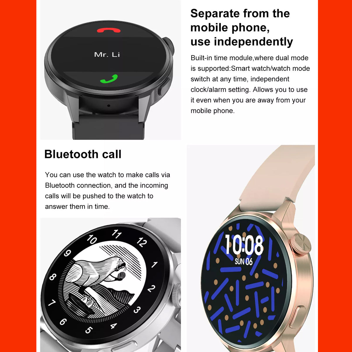 Smart Watch Reloj Inteligente Fralugio Dt4+ Metal De Lujo HD