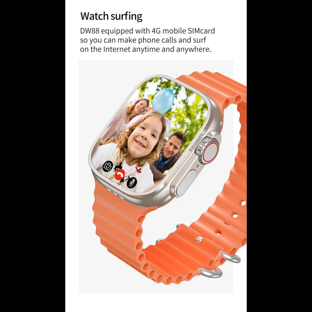 Reloj Smartwatch Dw88 4g Wifi Android 8.1 1gb Ram 16gb Rom Fralugio