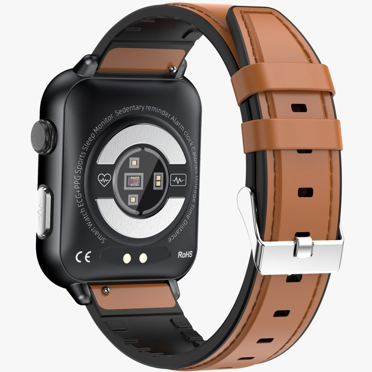 Fralugio Smart Watch Reloj Inteligente E200 De Piel Ecg Spo2