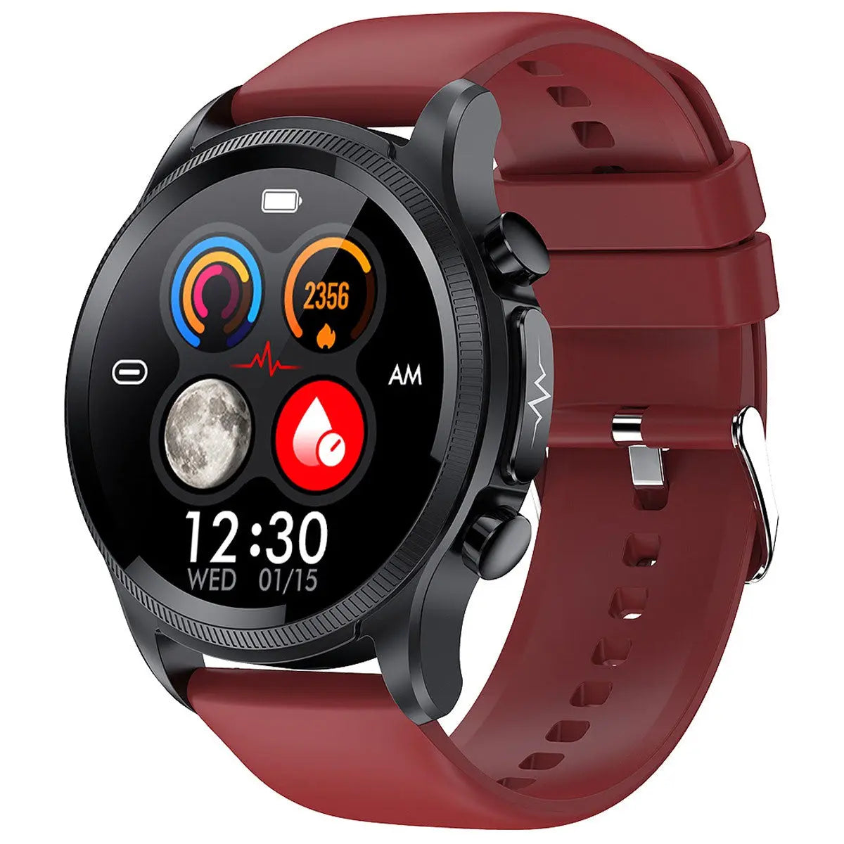 Reloj Smartwatch E400 Fralugio Ecg Real Mide Glucosa Spo2 Hr