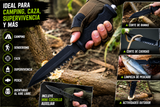 Cuchillo de supervivencia 2 en 1 con mini cuchillo auxiliar y funda — imagen 3 de 4