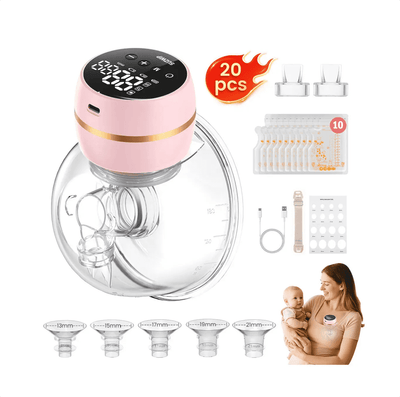 Extractor de leche eléctrico recargable, portátil, manos libres, kit saca leche, pantalla Led, 3 modos y 12 niveles de 13, 15, 17, 19 y 24 mm - Gadgets y Tecnología en Fralugio México