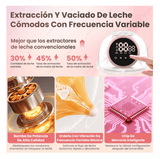 Extractor de leche eléctrico recargable, portátil, manos libres, kit saca leche, pantalla Led, 3 modos y 12 niveles de 13, 15, 17, 19 y 24 mm