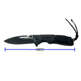 Navaja plegable con cuerda paracord tejida en el mango y clip de bolsillo — imagen 2 de 2