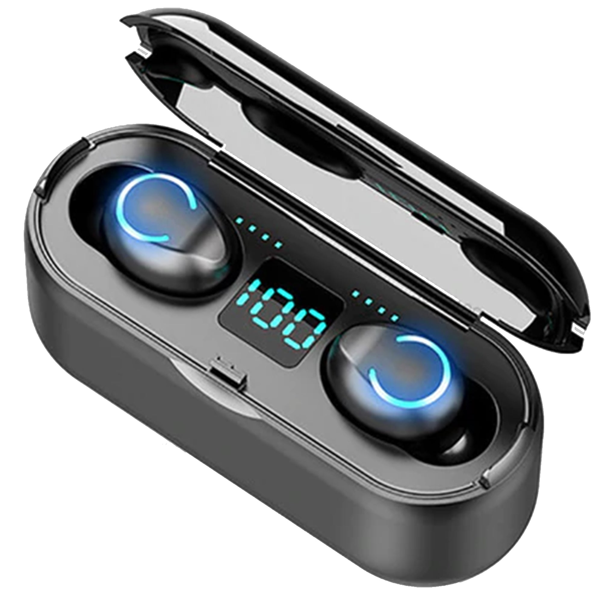 Fralugio Audífonos Inalámbricos Bluetooth 5.0 F9-8 con Power Bank True Wireless