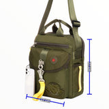 Mochila cruzada cuadrada negra con gancho de seguridad — imagen 3 de 3