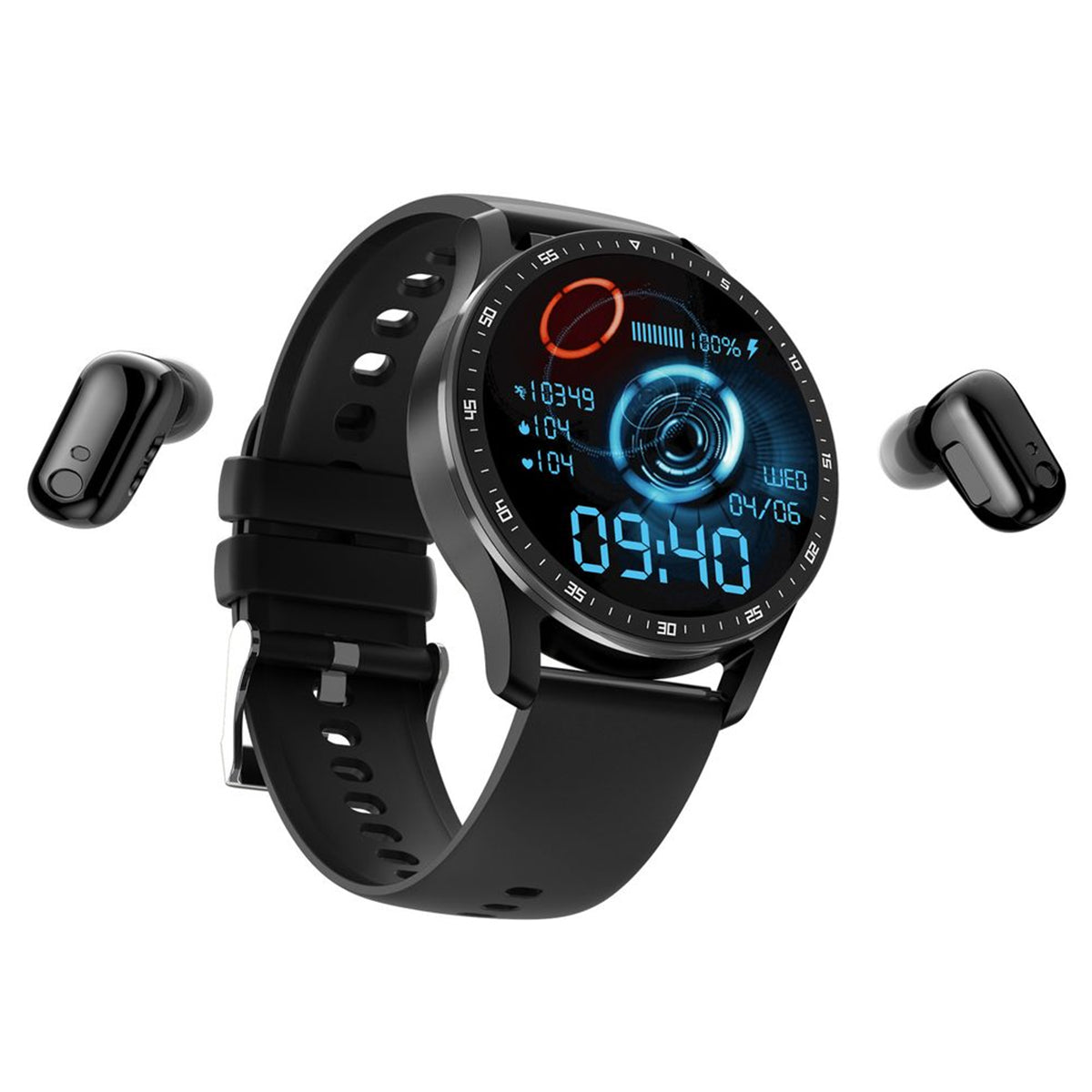 Reloj Smart Watch Fralugio Gt5 2 En 1 Con Audífonos Wireless