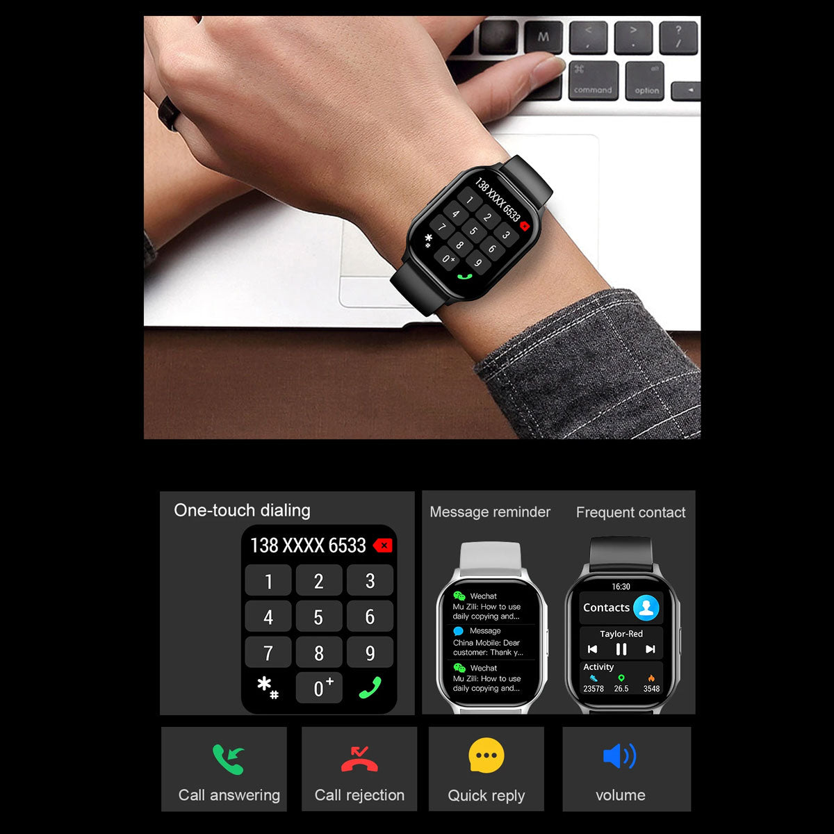 Reloj Inteligente Smartwatch Hk26 Fraugio Amoled Nfc Llamada