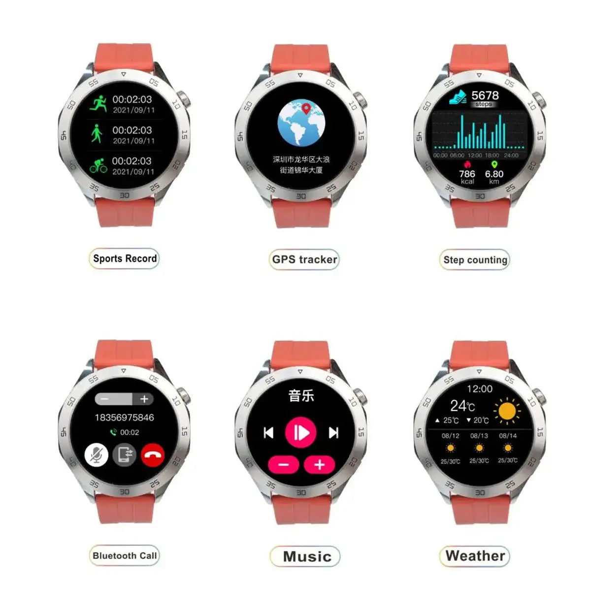 Reloj Inteligente Smartwatch Fralugio Ht04 Oled 1gb Rom Nfc