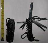 Navaja multiusos 12 en 1 con arnés para pantalón y relieve piramidal — imagen 1 de 2