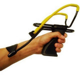 Resortera profesional ajustable con apoyo de antebrazo en negro y naranja — imagen 2 de 3