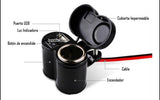 Cargador USB para motocicleta con salida doble y soporte fijo — imagen 3 de 5