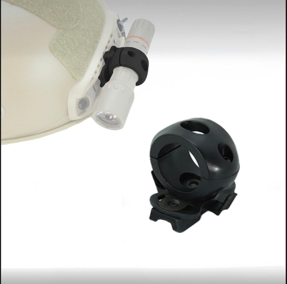 Soporte Picatinny para lámpara o láser en casco táctico