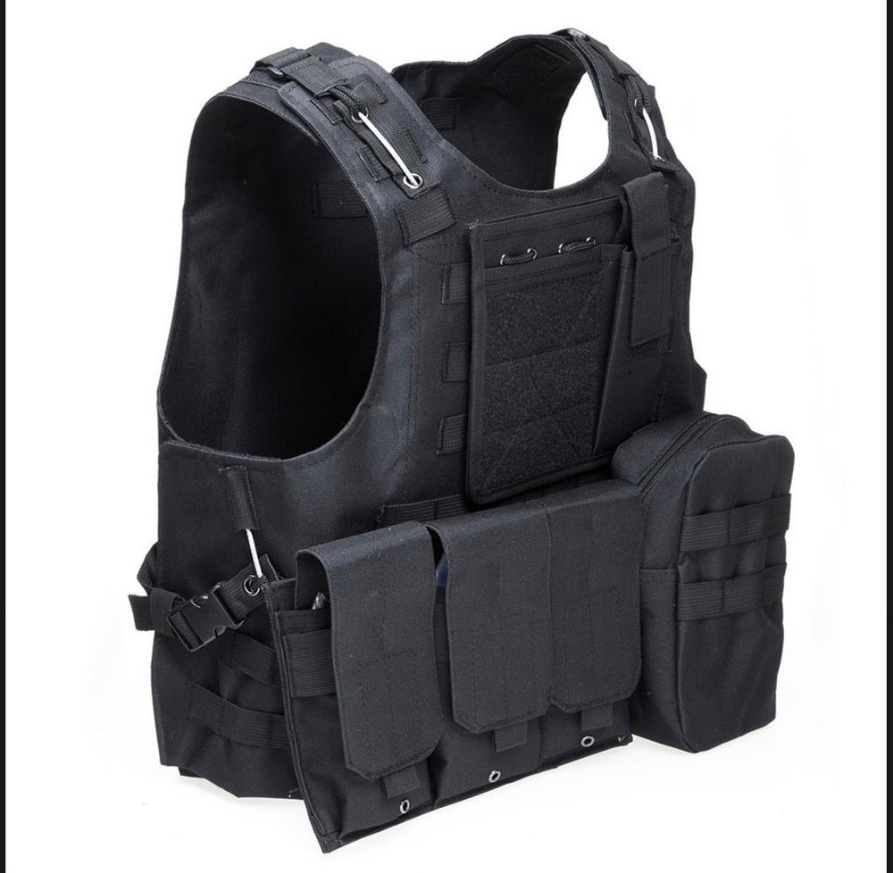 Chaleco portaplacas militar para airsoft en oxford 600D, talla única