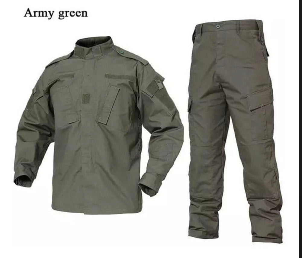 Uniforme completo ripstop de camisola y pantalón táctico color caqui